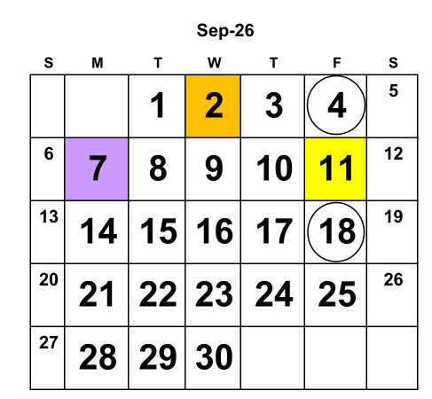 District School Academic Calendar for Bluewater Elementary for September 2026