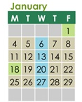 District School Academic Calendar for Horizon Elementary for January 2027
