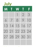 District School Academic Calendar for Horizon Elementary for July 2026