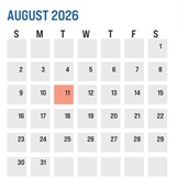 District School Academic Calendar for Tanglewood Middle for August 2026