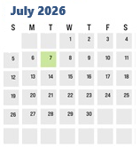 District School Academic Calendar for Tanglewood Middle for July 2026
