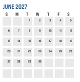 District School Academic Calendar for Tanglewood Middle for June 2027