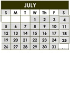 District School Academic Calendar for Lucy Webb Elementary School for July 2026