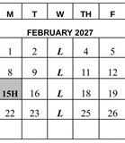 District School Academic Calendar for Hollydale Elementary School for February 2027