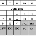 District School Academic Calendar for Hollydale Elementary School for June 2027