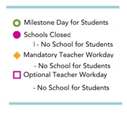 District School Academic Calendar Legend for Colfax Elementary