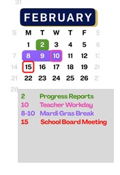 District School Academic Calendar for Woolmarket Elementary School for February 2027