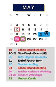 District School Academic Calendar for Woolmarket Elementary School for May 2027