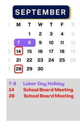 District School Academic Calendar for Woolmarket Elementary School for September 2026