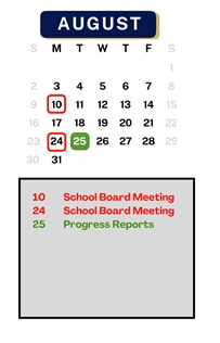 District School Academic Calendar for Harden Elementary School for August 2026
