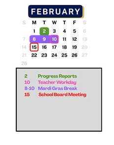 District School Academic Calendar for Harden Elementary School for February 2027