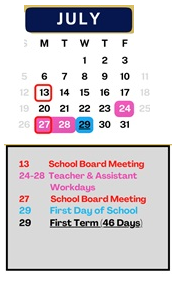 District School Academic Calendar for Harden Elementary School for July 2026