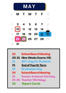 District School Academic Calendar for Harden Elementary School for May 2027