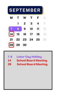 District School Academic Calendar for Harden Elementary School for September 2026