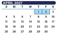 District School Academic Calendar for Laburnum Elementary for April 2027
