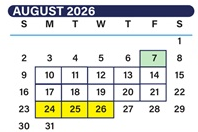 District School Academic Calendar for Laburnum Elementary for August 2026