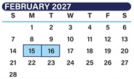District School Academic Calendar for Laburnum Elementary for February 2027