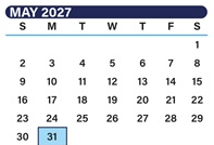District School Academic Calendar for Laburnum Elementary for May 2027