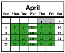 District School Academic Calendar for Lime Street Elementary for April 2027