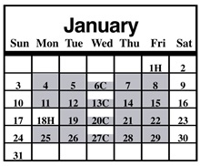 District School Academic Calendar for Lime Street Elementary for January 2027