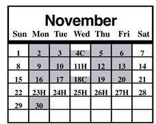 District School Academic Calendar for Lime Street Elementary for November 2026