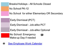 District School Academic Calendar Legend for Ancillary