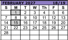 District School Academic Calendar for Reedville Elementary School for February 2027