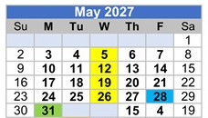 District School Academic Calendar for Stone Elementary for May 2027