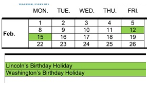 District School Academic Calendar for Hueneme Elementary for February 2027