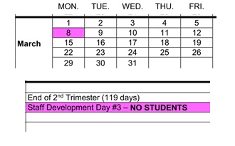 District School Academic Calendar for Hueneme Elementary for March 2027
