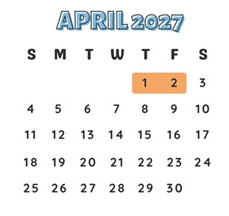 District School Academic Calendar for Fountain Valley High for April 2027