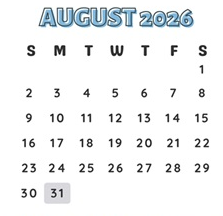 District School Academic Calendar for Fountain Valley High for August 2026