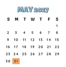 District School Academic Calendar for Fountain Valley High for May 2027