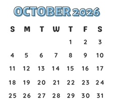 District School Academic Calendar for Fountain Valley High for October 2026
