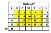 District School Academic Calendar for Community Intensive Treatment Youth for February 2027