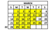 District School Academic Calendar for Community Intensive Treatment Youth for March 2027