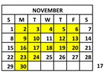 District School Academic Calendar for Community Intensive Treatment Youth for November 2026