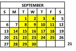 District School Academic Calendar for Community Intensive Treatment Youth for September 2026