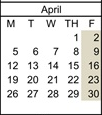 District School Academic Calendar for Longfellow Elementary School for April 2027