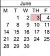 District School Academic Calendar for Longfellow Elementary School for June 2027
