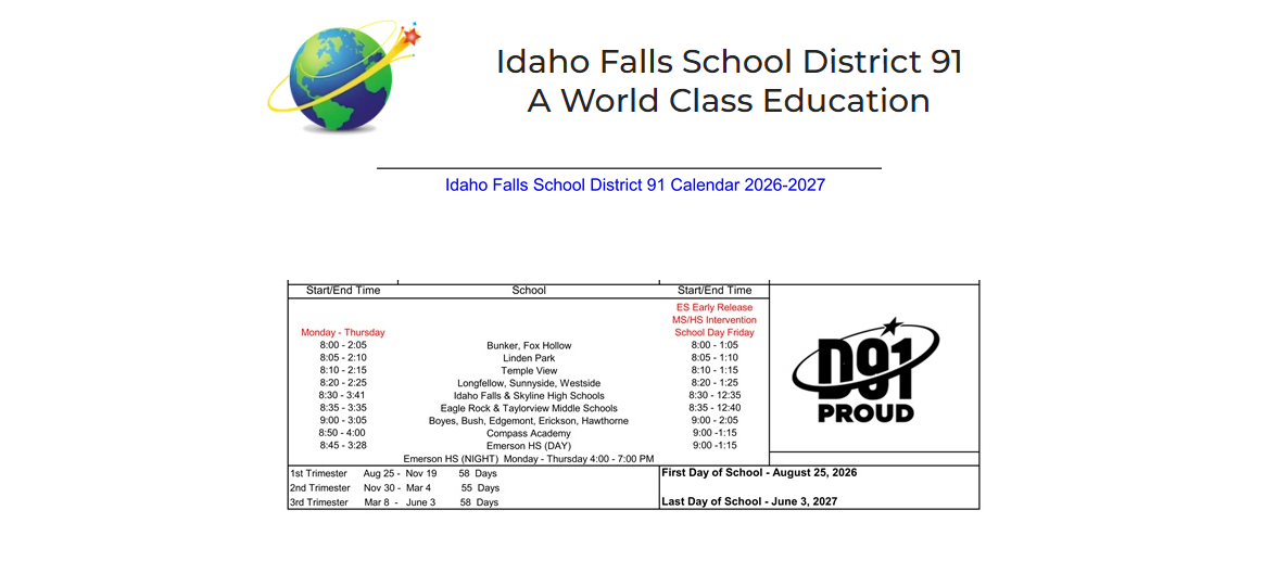 District School Academic Calendar Key for Longfellow Elementary School