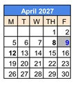 District School Academic Calendar for Epsilon for April 2027