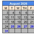 District School Academic Calendar for Epsilon for August 2026