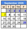 District School Academic Calendar for Epsilon for September 2026