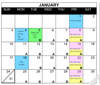 District School Academic Calendar for Cedar City Middle for January 2027
