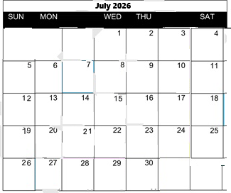 District School Academic Calendar for Cedar City Middle for July 2026