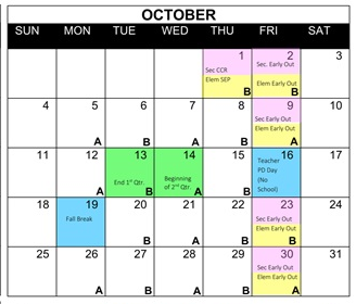 District School Academic Calendar for Cedar City Middle for October 2026