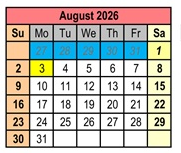 District School Academic Calendar for West Jackson Learning Center for August 2026