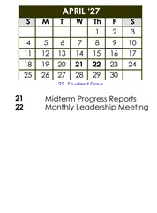 District School Academic Calendar for Davis Magnet School for April 2027