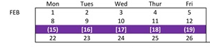 District School Academic Calendar for Anthony (susan B.) Elementary for February 2027